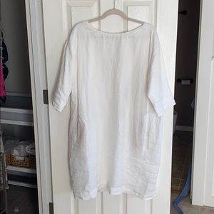 JJill white linen dress size L